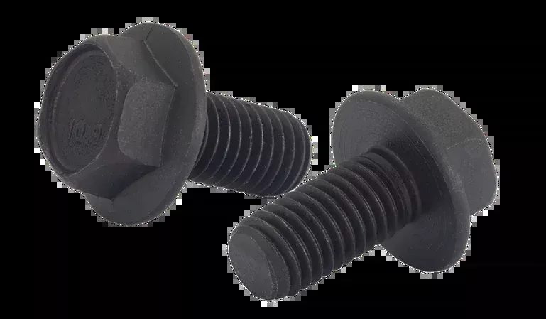 [100 PKG] Flange Bolts DIN 6921 10.9 Steel Black Phosphate M12-1.75 X 100