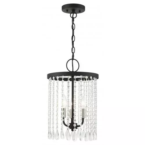 3 Light Black Pendant Chandelier