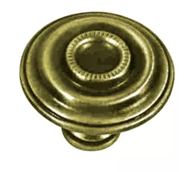 (5 Pack) 1-3/4 inch Decorative Knob Antique Brass