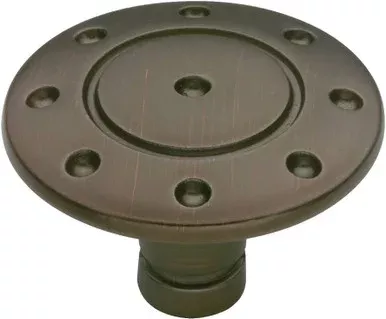 (5 Pack) 1-3/8 inch Southwestern Ring & Dot Knob Venetian Bronze