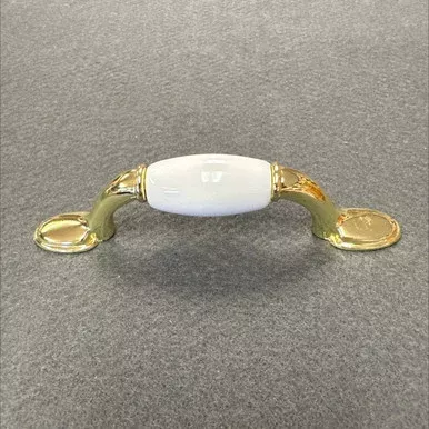 (5 Pack) 3 inch Spoon Foot Pull With Brass with White Ceramic Insert