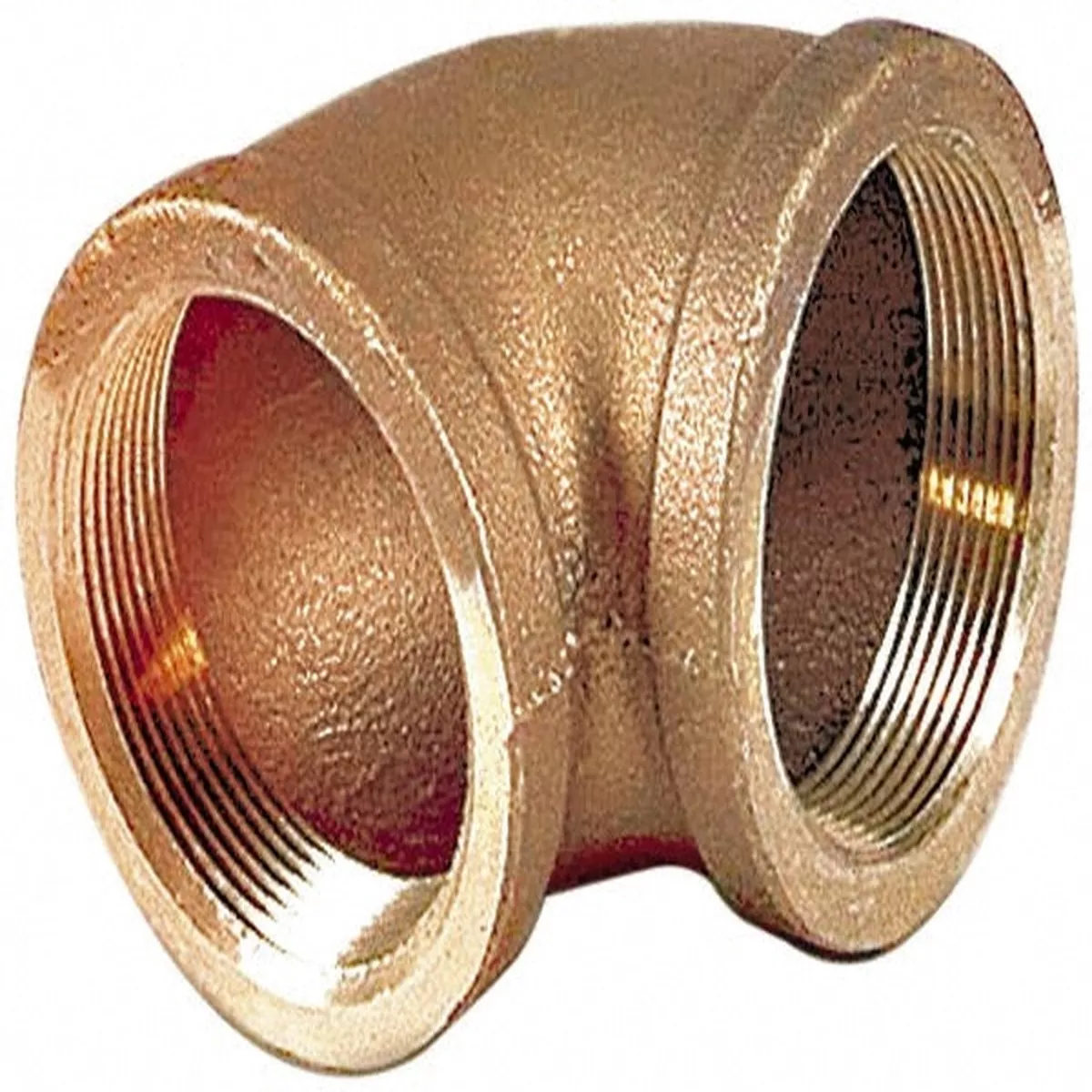 Brass Pipe 90 Elbow: 1/2" Fitting, Threaded, FNPT x FNPT, Class 125, Lead Free