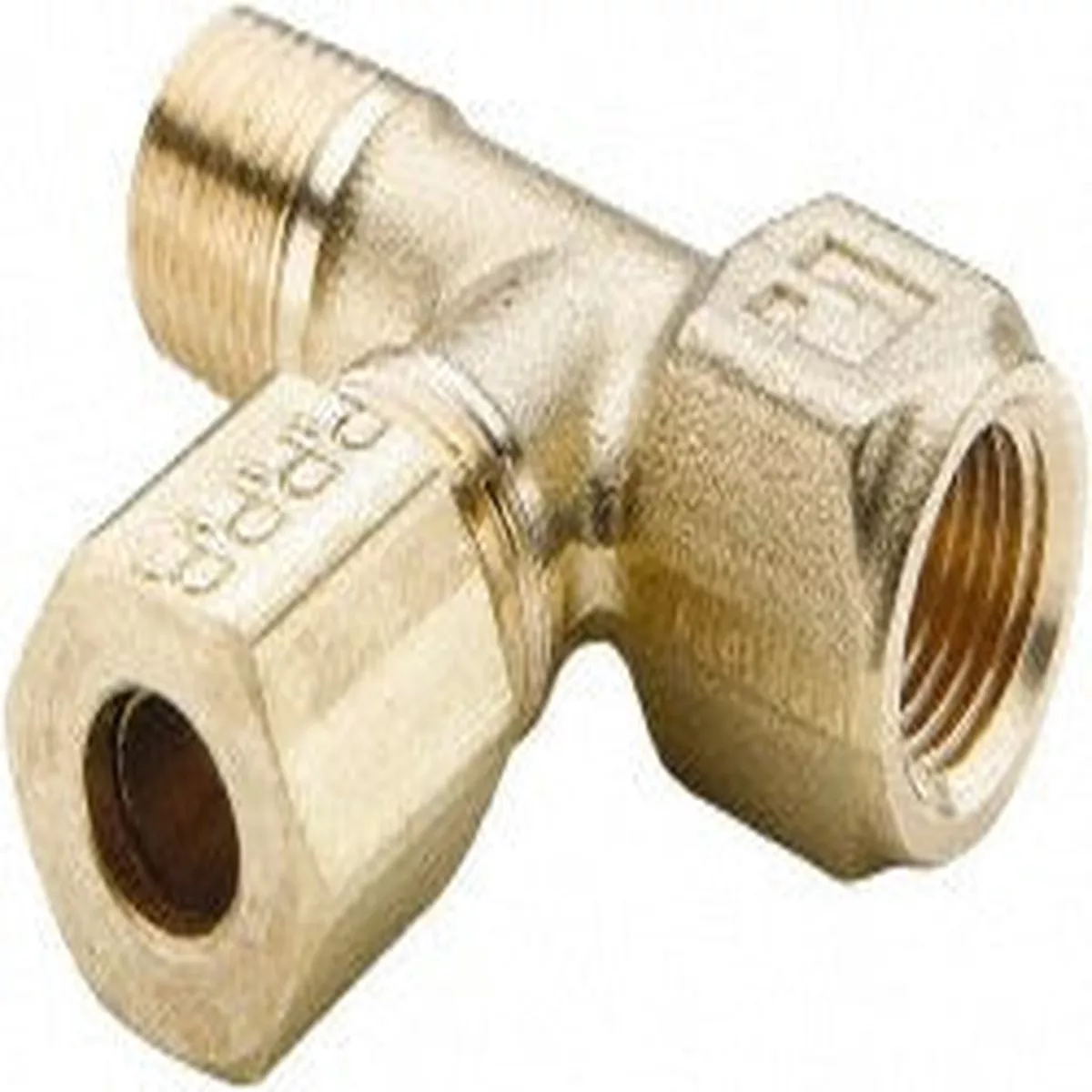Compression Tube Adapter: 1/8-27, 1/4" Tube OD, Compression x MNPTF