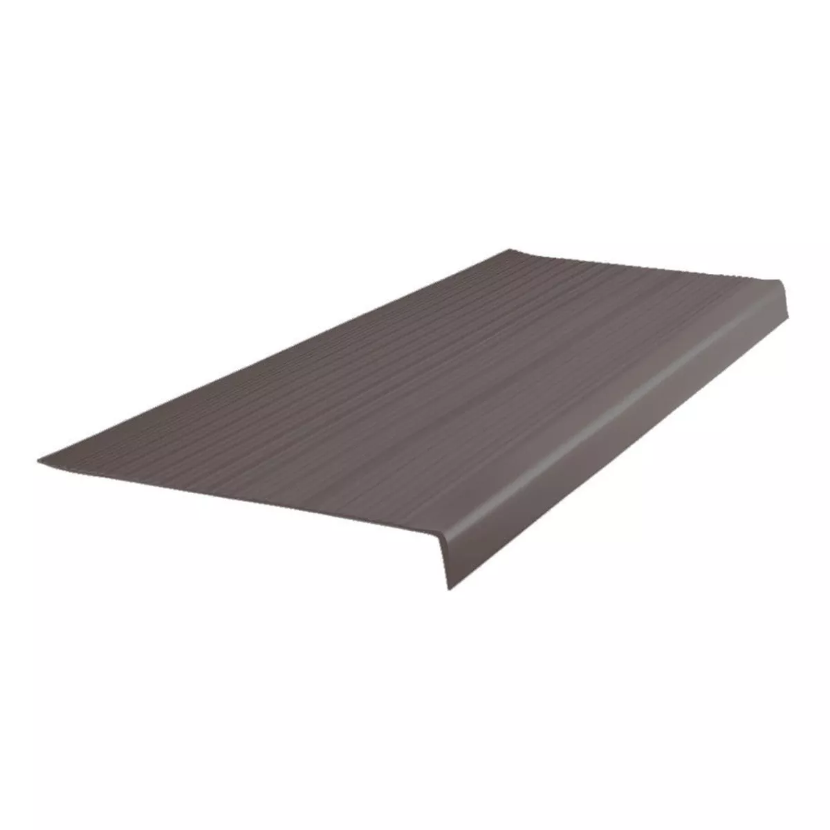 Flexco VT Series 12-in x 72-in Bark Vinyl Square-Edge Stair Tread