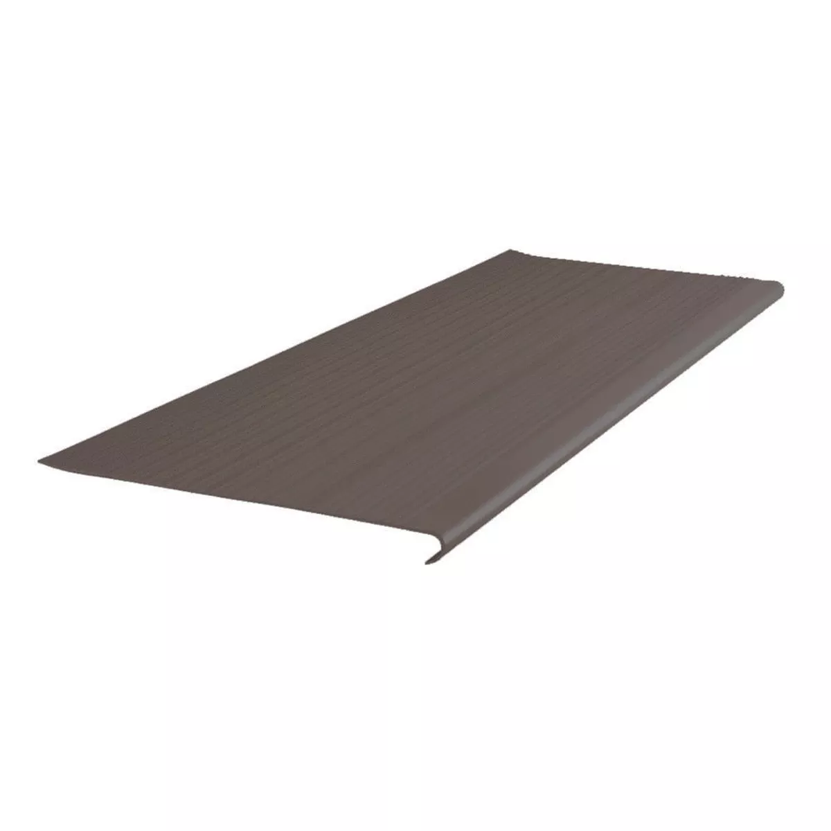 Flexco VT Series Vinyl Stair Tread, 72 in x 12.25 in, Bark, Eased Edge