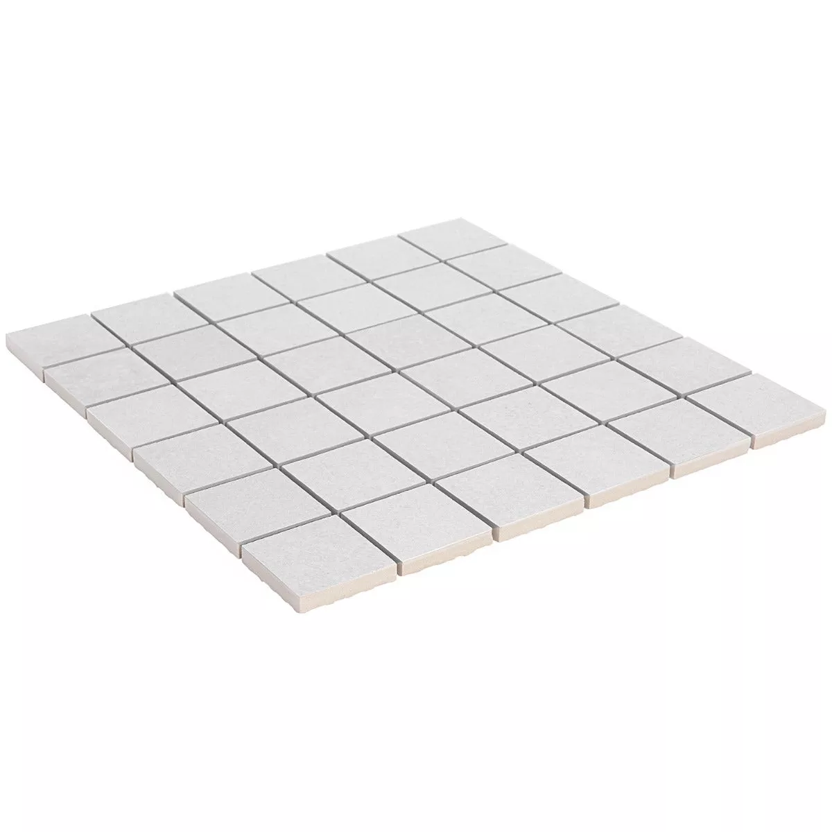 Fordham Bianco Matte Porcelain Mosaic Tile 2x2 - Durable and Elegant