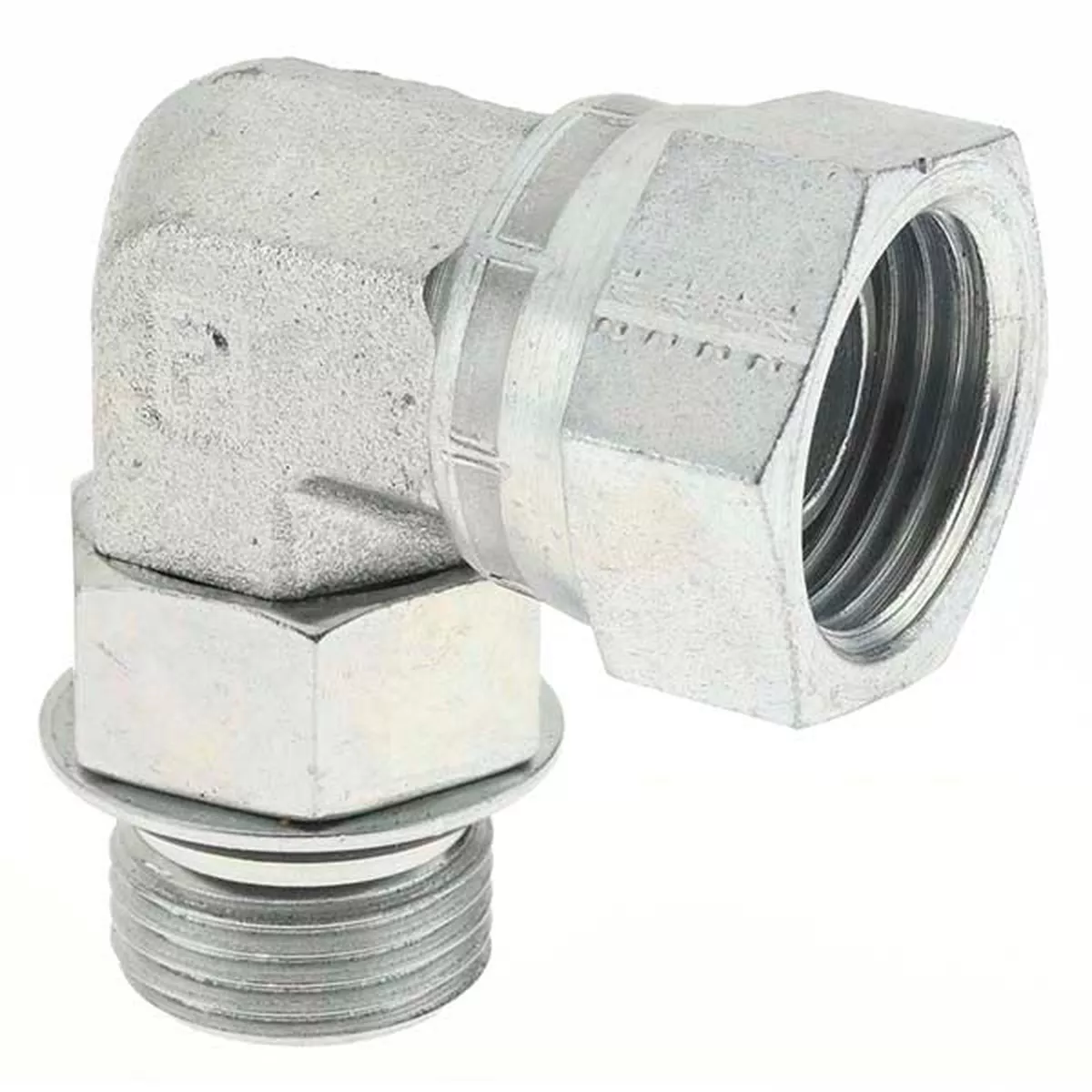 Hydraulic Hose Swivel Elbow Fitting: 8 mm, 3/4-16, 5,000 psi