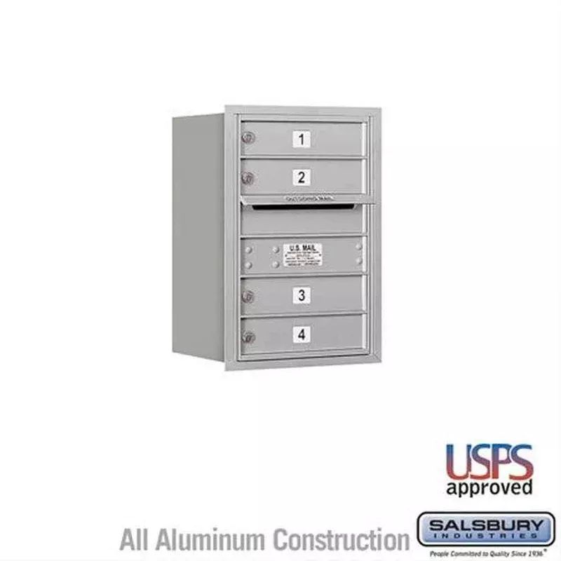 Salsbury Industries 3706S-04-RU 4C Horizontal Mailbox 6 Door High Rear Loading USPS Access
