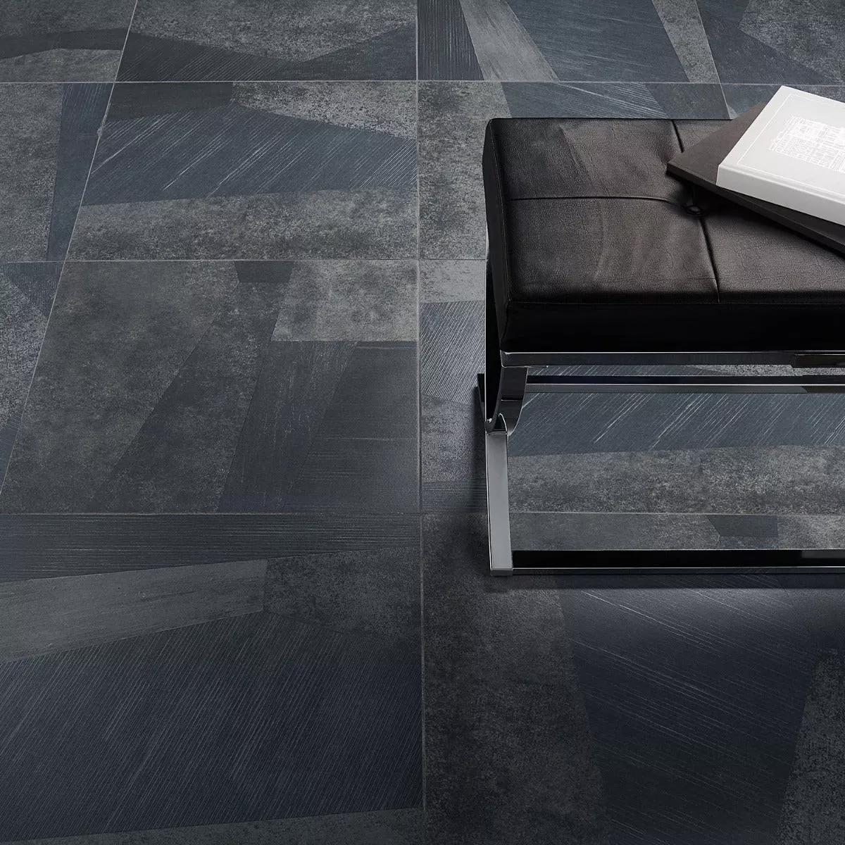 Stories Black Matte Porcelain Tile 24x24 - Lux Tile